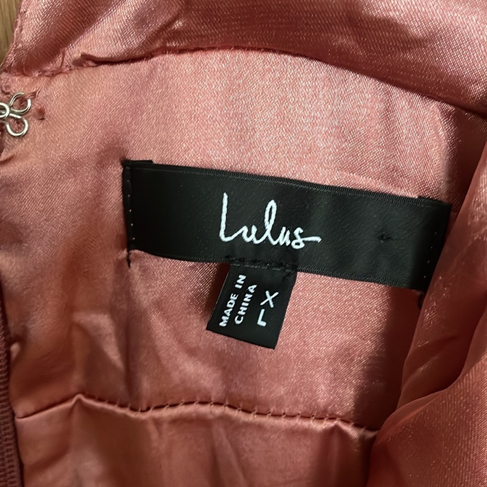 Lulus Amazing Evening Dark Rose Pink Tiered Maxi Dress - Size XL - Picture 7 of 7